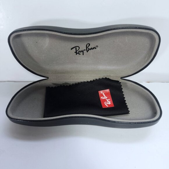 Ray Ban Eye Sun Glasses Case Lot of 2 Hard Clamshell and Soft Leather Case - Picture 6 of 6